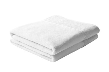 Folded white fluffy towel