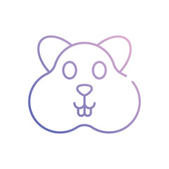 Hamster vector icon stock illustration