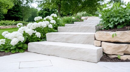 Stone steps, landscaping design