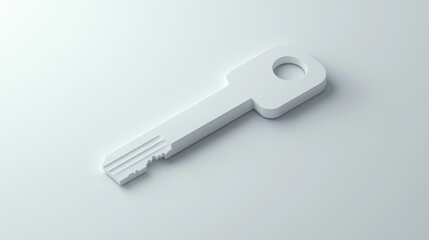 Simple white key icon