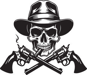 Cowboy Skull Smoking SVG | Western Skeleton Silhouette for Cricut & Print

Smoking Cowboy Skull Vector | Wild West Skeleton Clipart for T-Shirts & Decals

Western Skull with Hat SVG | Cowboy Smoking S