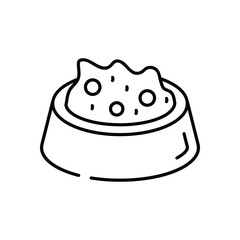 Pet Bowl vector icon stock illustration