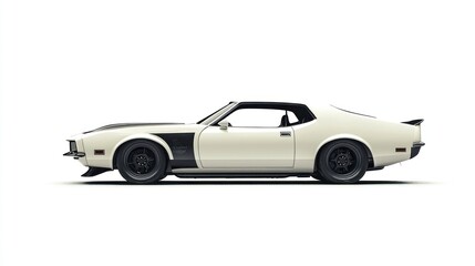 Fototapeta premium Classic muscle car side profile