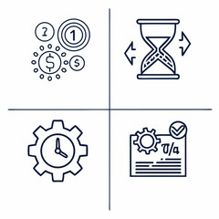 efficiency icon collection set  containing product.eps