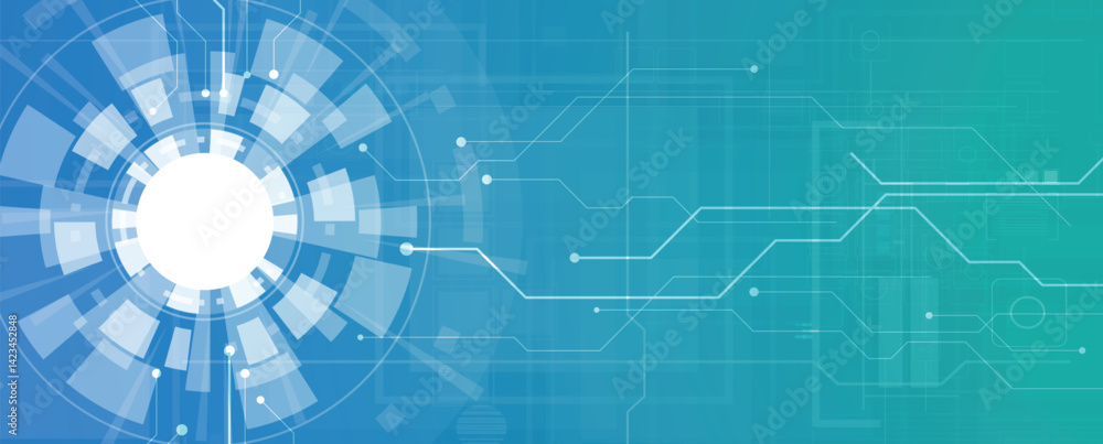 Poster abstract structure circuit board technology