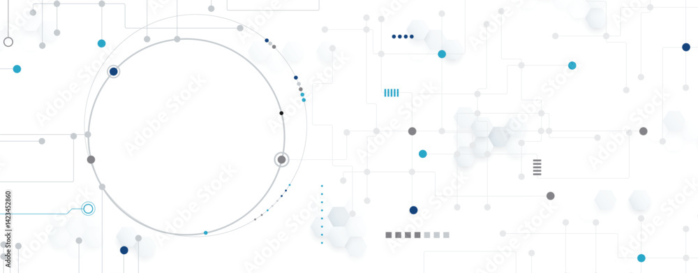 Poster abstract structure circuit board technology