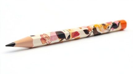 A decorative pencil with a patterned body