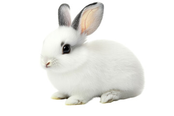 Obraz premium A fluffy white bunny rabbit
