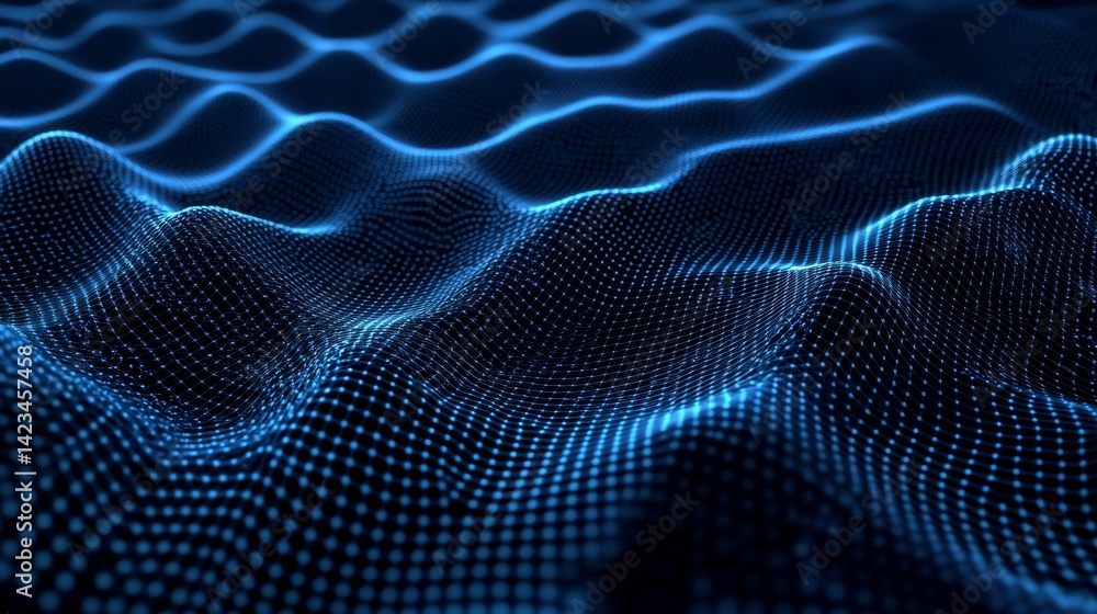 Poster abstract digital background.global network and connectivity. abstract futuristic blue glowing podium