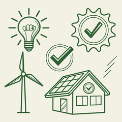 energy saving icon set.eps
