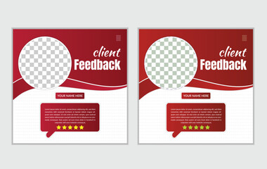 client testimonials design Template