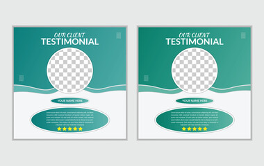 client testimonials design Template