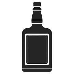 Whiskey Bottle silhouette vector illustration