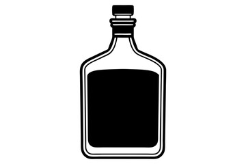 Whiskey Bottle silhouette vector illustration