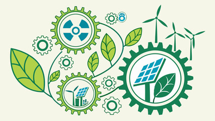 green and green energy icon set  collection of gre.eps