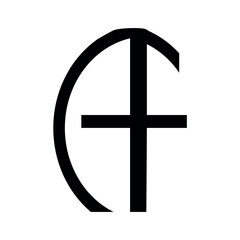 AF letter icon Logo alphabet vector design.