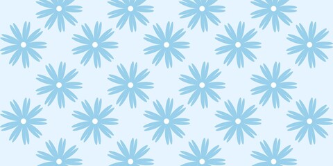 Delicate Light Blue Floral Pattern Background