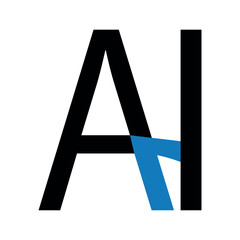 AI Logo style shape vector design.