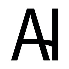 AI Logo style shape vector design.