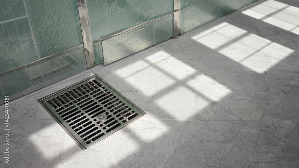Poster this is an air vent installed on the floor. it's an example of practical interior design for a moder