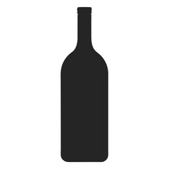 Wine Bottle icon silhouette vector illustration