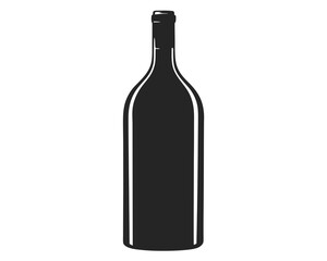 Wine Bottle silhouette vector illustration