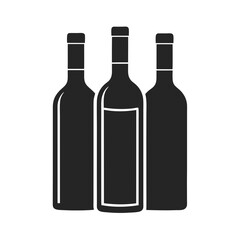 Wine Bottle silhouette vector illustration