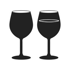 Wine Glass silhouette vector illustration