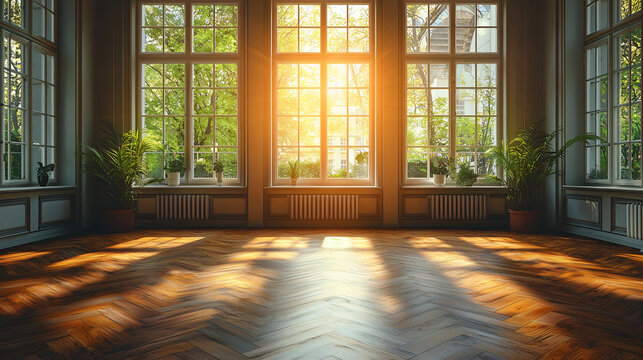 empty room with a window
