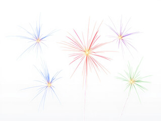 Naklejka premium Delicate Pink and Blue Radial Patterns on a Clean White Surface.