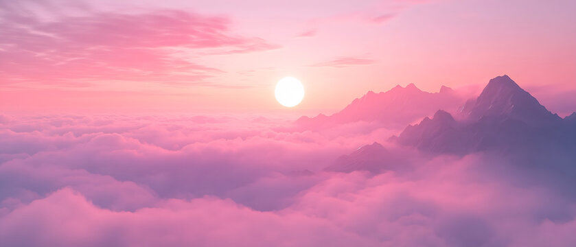 sunset in the mountains