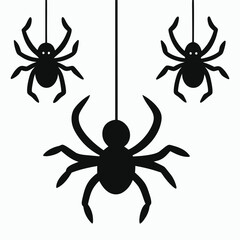 Spider vector silhouettes
