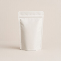 Minimalist stand-up pouch mockup set – white and black packaging