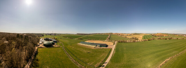 Panorama-Luftaufnahme von Oberleuken (Perl / Saarland / Deutschland)