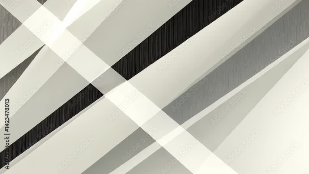 Poster exploring intricate patterns of lines and shadows in a contemporary urban setting at dusk generative