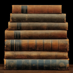 stack of old books