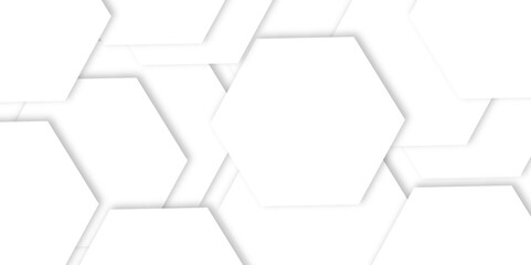 abstract hexagon texture pattern design.3d render of honeycomb white background abstract wall decorative in the bath copy space, technology, data	