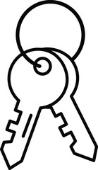 Two House Keys on Ring