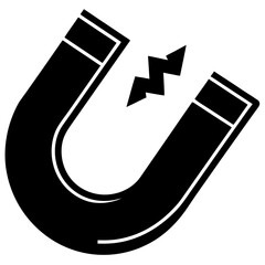 Magnet with Electricity Power Icon