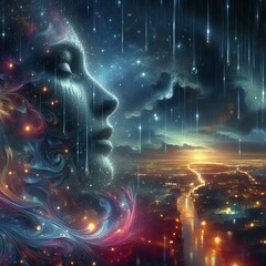 Fototapeta premium Midnight an enigmatic nighttime illusion