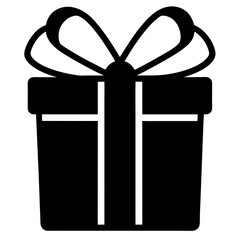 gift box silhouette vector isolated on white background