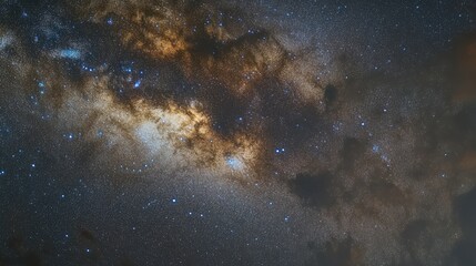 Obraz premium Stunning view of the Milky Way galaxy filled with stars and cosmic clouds