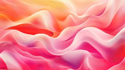 Obraz premium Abstract pink and orange waves flowing background