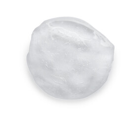 Sample of collagen gel isolated on white, top view