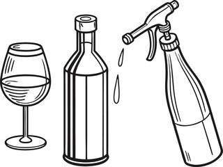 Bottle Illustration Set for Branding and Design. Clean Bottle Clipart Pack for Commercial Use. Colorful Bottle Graphics for Print and Web. Minimal Bottle Icons for Product Mockups