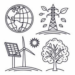 net zero line icons set (1).eps