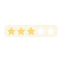 customer rating or review, 3d style positive feedback. Customer review with five metallic gold stars in speech bubble. Service satisfaction, quality, good value vector illustration