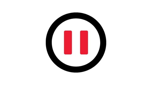 Play and pause button icon. Video play and pause button.