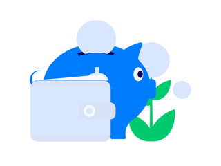 Internet financial management investment flat vector concept operation hand drawn illustration
