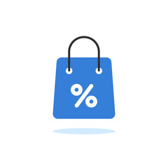 blue shopping bag like easy vat refund or sale